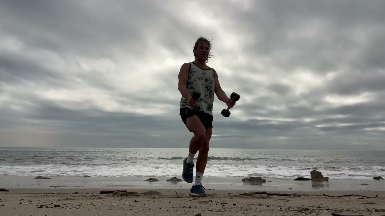 15 minutes workout from a beach in Malibu, CA. the perfect workout for a tough day.