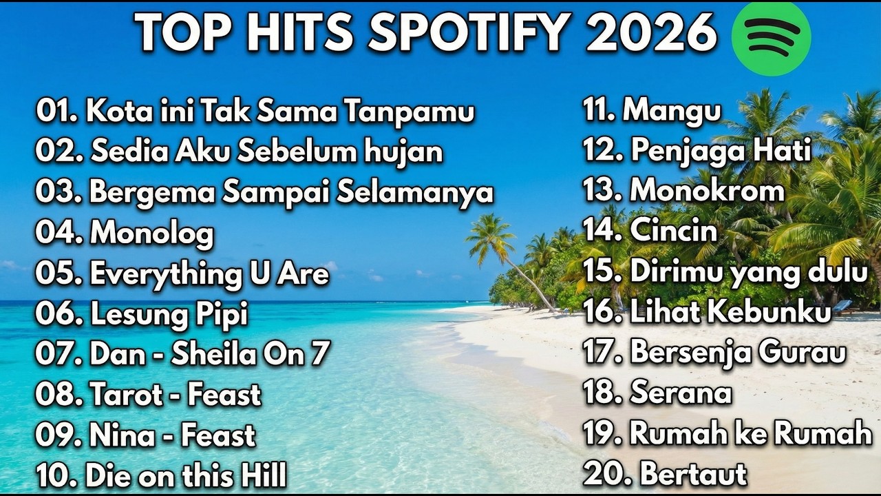 Pop Hits Indonesia 2026 – Lagu Santai Viral Spotify Tanpa Iklan