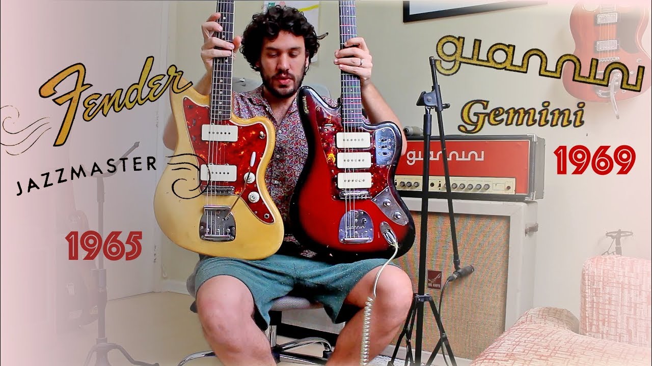 Fender Jazzmaster 1965 Vs. Giannini Gemini 1969 - Comparação!