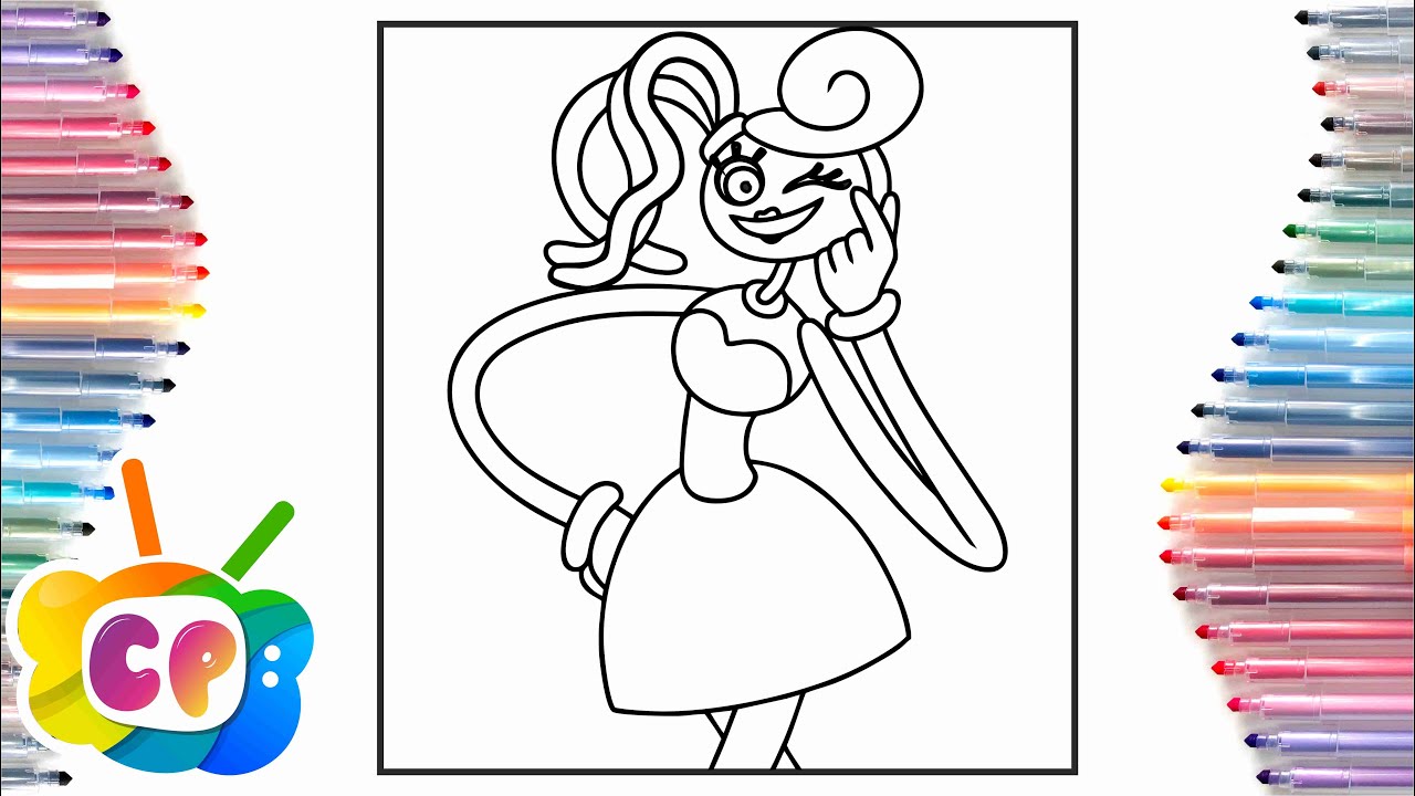 Mommy long legs Coloring pages/Poppy playtime coloring/Elektronomia - Breeze [NCS Release]