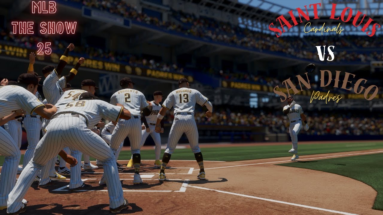4K/MLB The Show 25 — «Сент-Луис Кардиналс» против «Сан-Диего Падрес»/геймплей — PS5