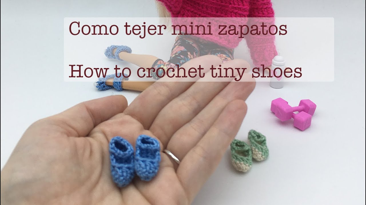 Como tejer mini zapatos a ganchillo para muñecas