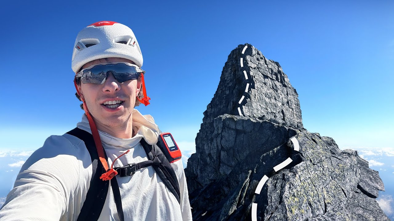 Climbing a TERRIFYING Alpine Ridge (NO-FALL Zone)