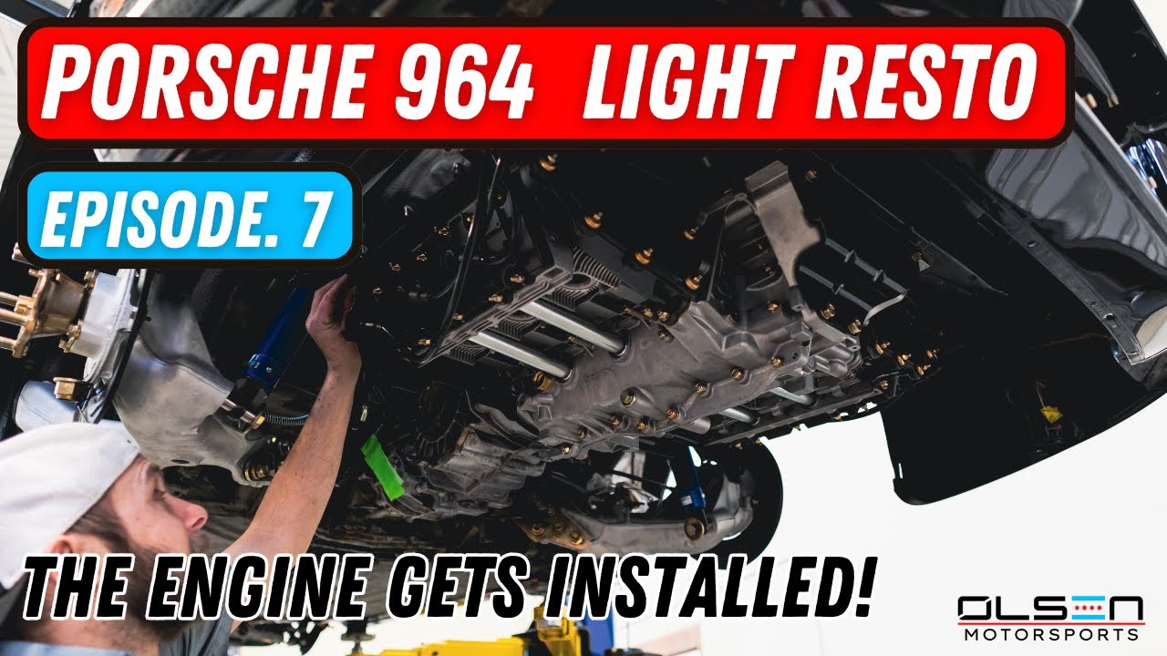 Porsche 964 Light Resto  I  The Engine Gets Installed  I  Episode .7