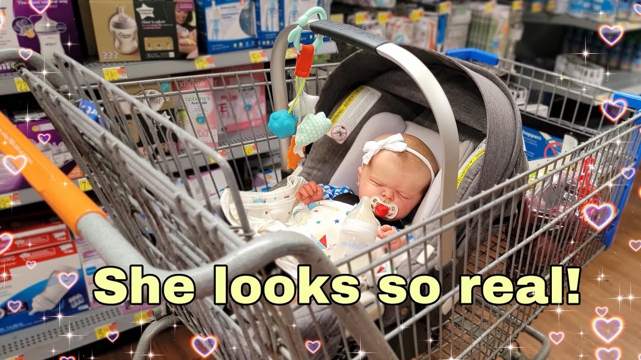 Baby's First Outing - Shopping with Reborn Baby Born| Feeding Baby at Wal-Mart