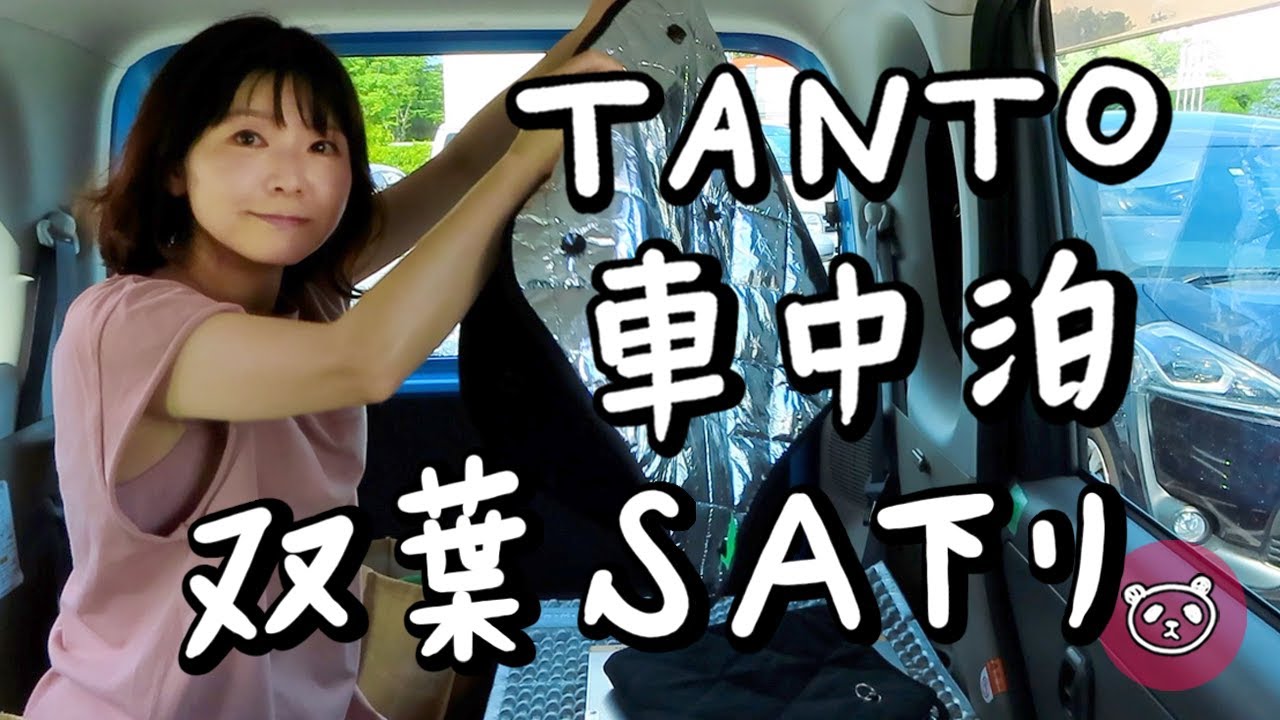 タントで車中泊　アジフライ定食が美味しい【双葉SA下り】
