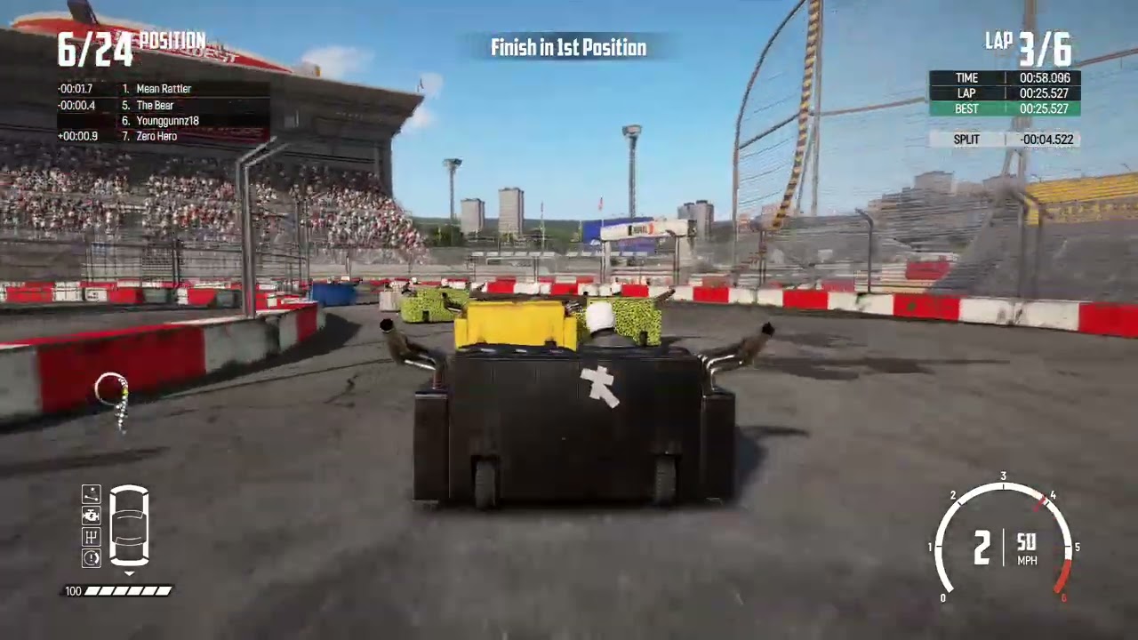 Wreckfest- Couch Craze figure 8 race. #xbox #wreckfest #couchpotatoes #race
