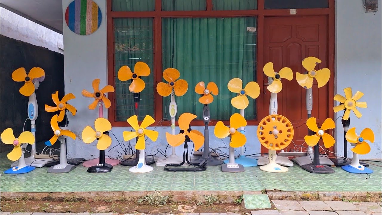 20 kipas angin warna kuning koleksi ondis channel