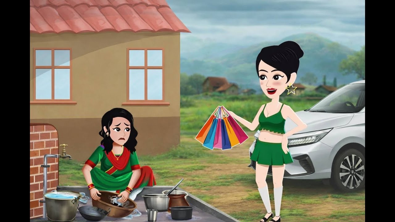 step sister  अमीर बहन VS गरीब बहन | jadu kahaniyan cartoon | moral stories | kahani