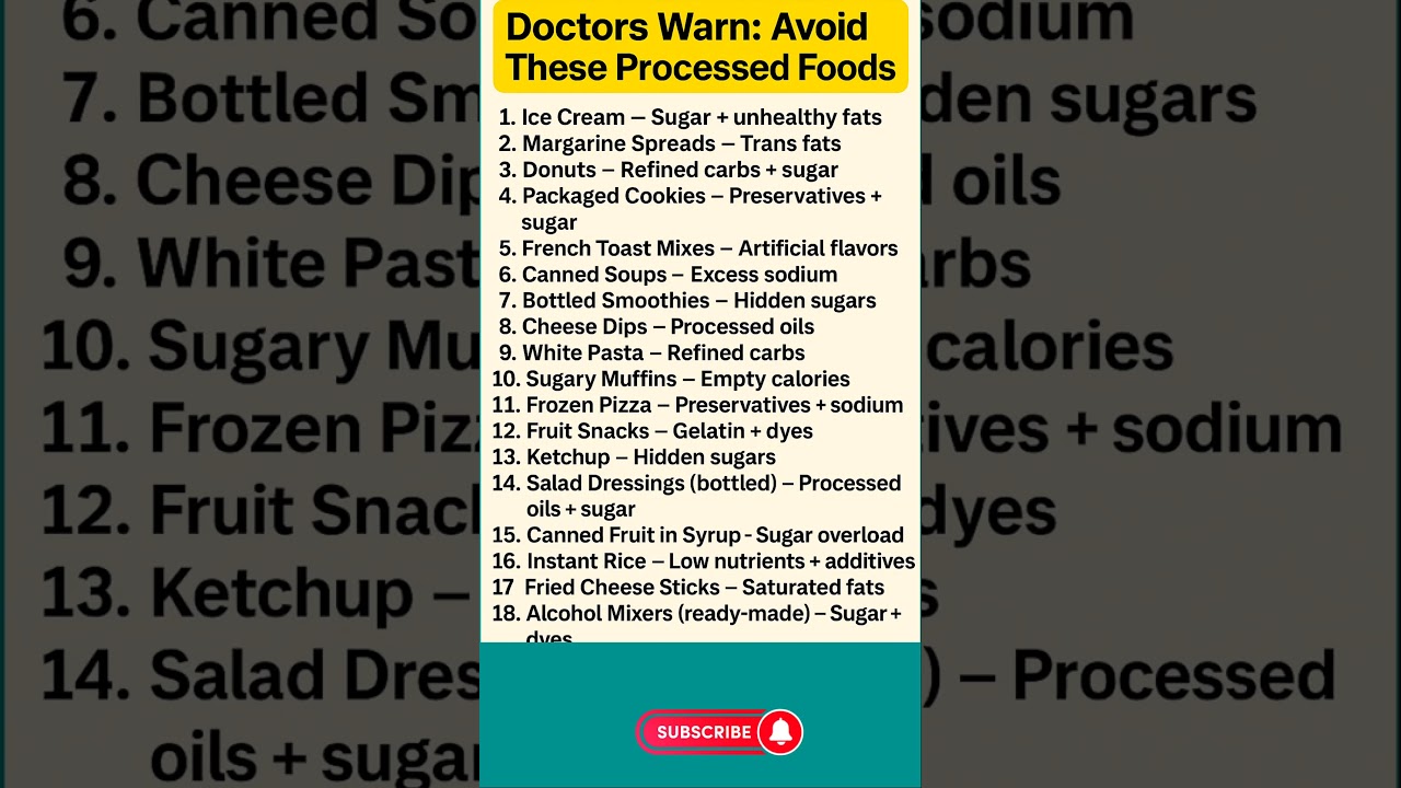 Doctors Warn: 21 Processed Foods You Should NEVER Eat Again