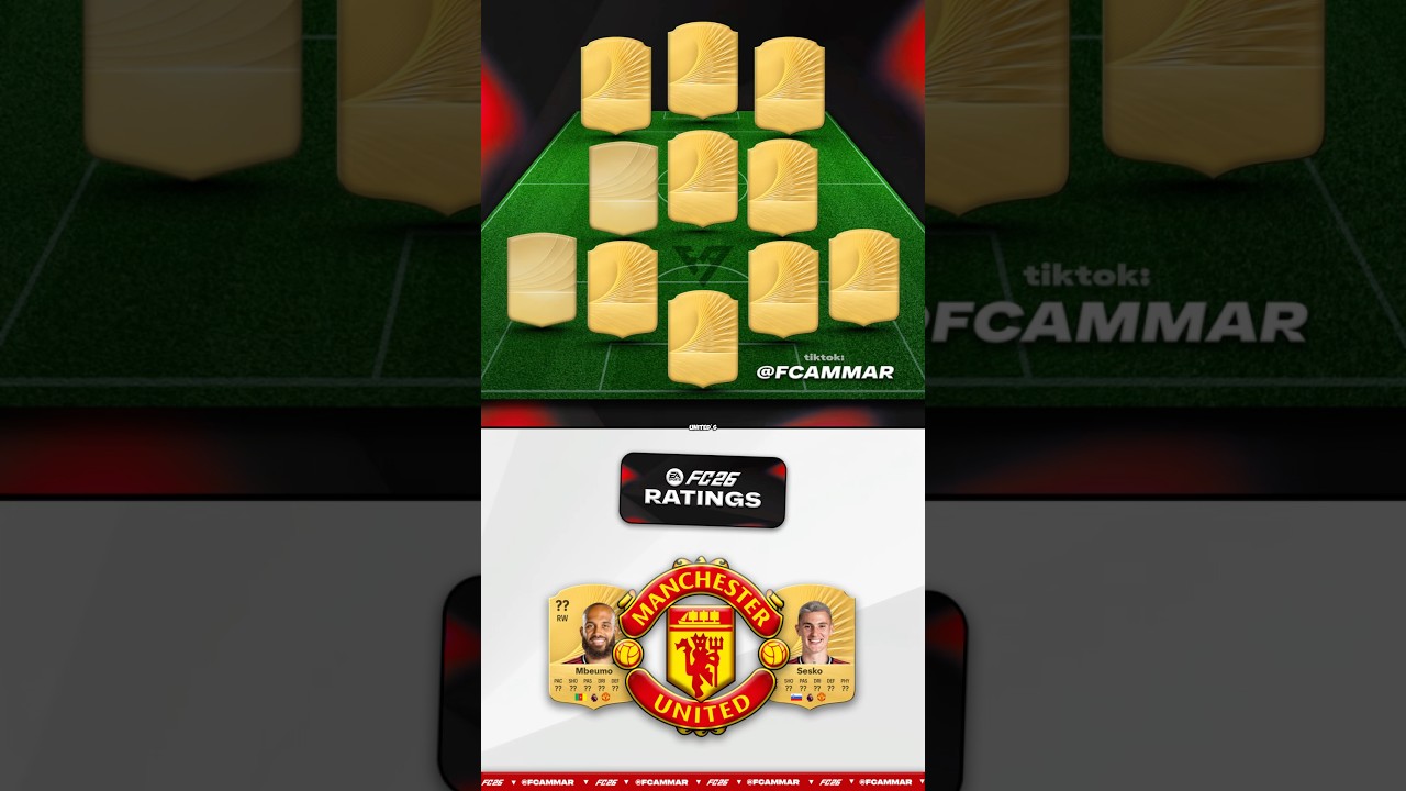 This is Manchester United's FC 26 Ratings 🔴⚡️🏴󠁧󠁢󠁥󠁮󠁧󠁿🆕 #eafc26 #fc26 #fifa #ratings #manutd