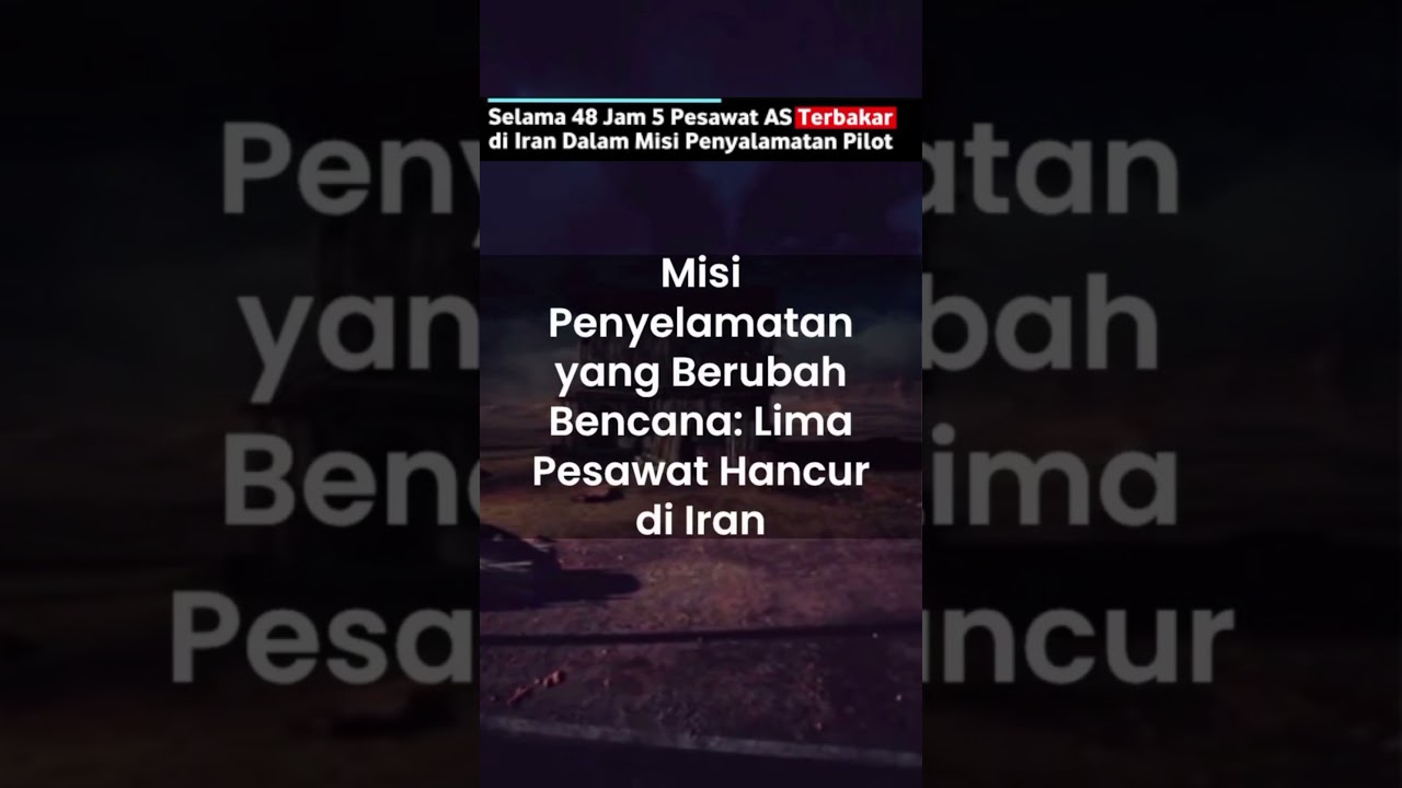 5 pesawat Amerika jadi korban dalam misi penyelamatan pilot Amerika yang tertembak di Iran #america