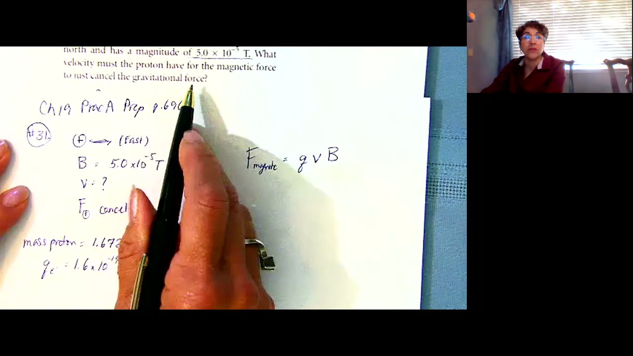 Particle in Magnetic Field: Honors Physics Ch19 Practice A prep
