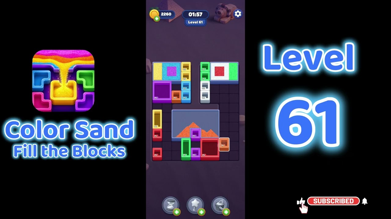 Color Sand Fill The Blocks Level 61🧩🌈 | Gameplay Walkthrough | Go Answer