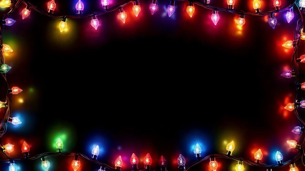 Christmas Lights Frame Animation Border