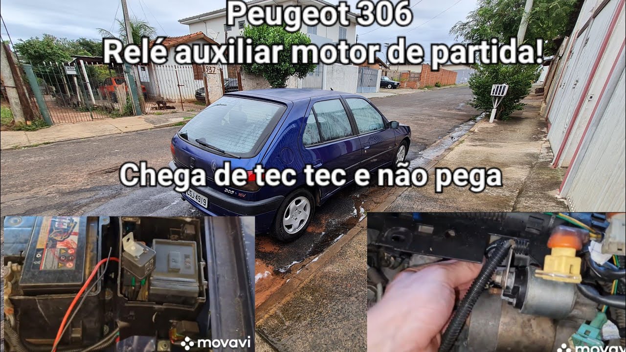 Instalando relé de partida no Pug 306 1.8 16v