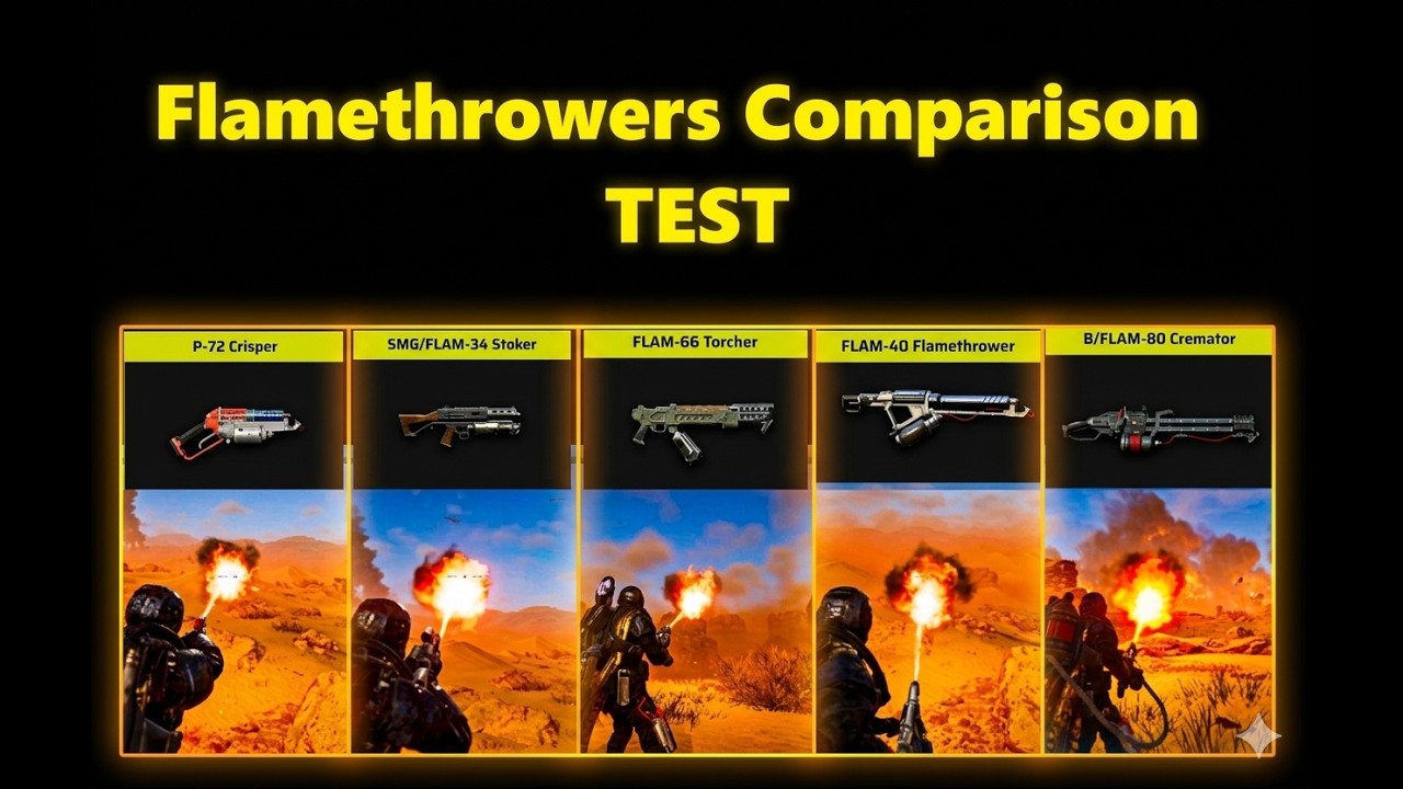 Flamethrower Test: All Weapons Compared #helldivers2