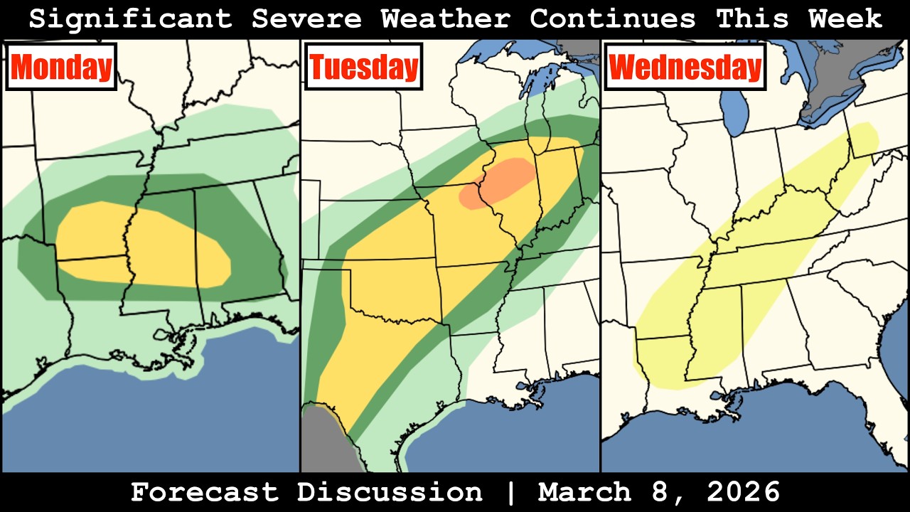 Forecast Discussion - March 8, 2026 - Significant Severe Weather Continues This Week