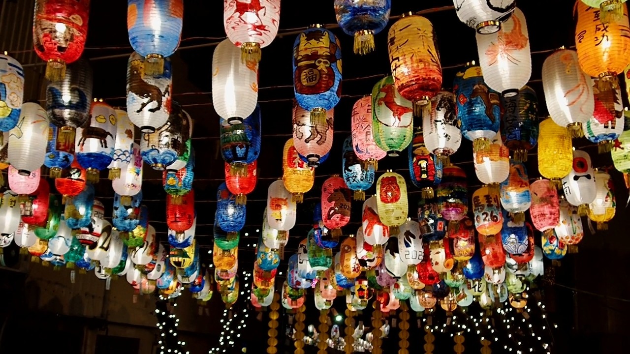 台南三郊鎮港海安宮 2026丙午年海安燈會(2026 Hai'an Lantern Festival)-廟埕彩繪燈籠景色 2026-02-08