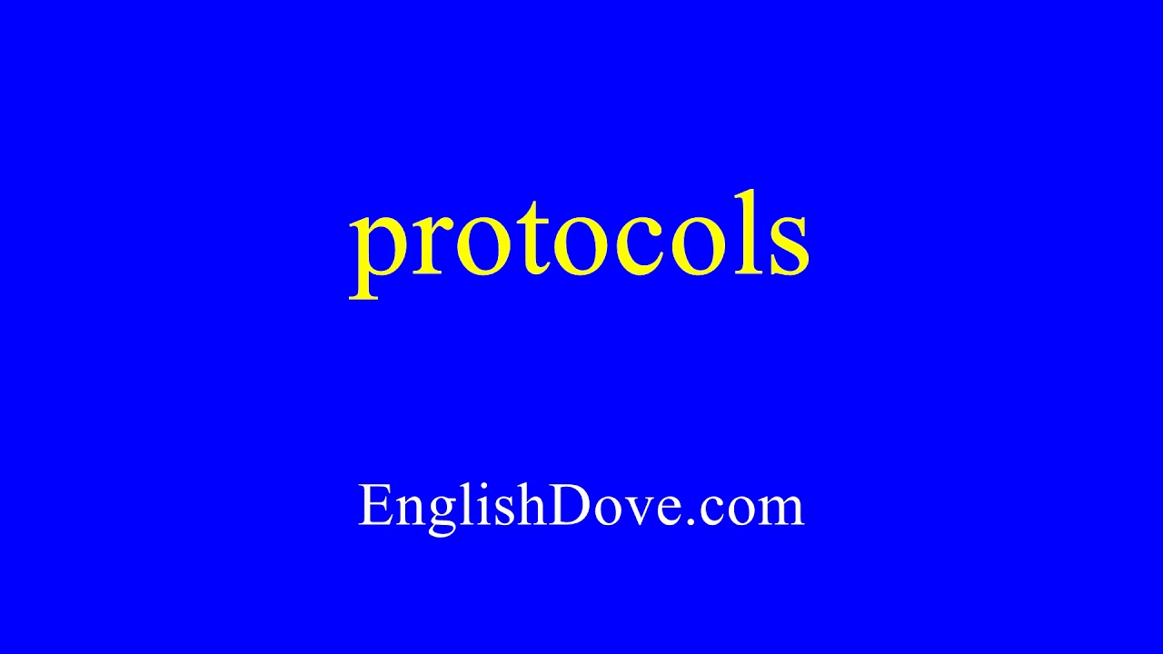 How to pronounce protocols in American English.