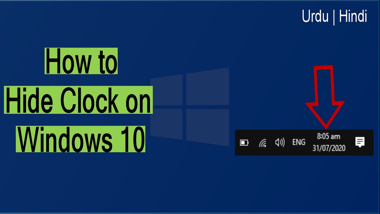 How to Hide the Clock In Windows 10 || Windows 10 Tip
