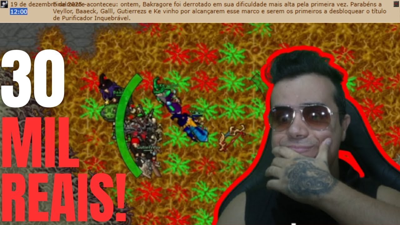 BRASILEIRO BATE RECORDE MUNDIAL NO TIBIA E CIPSOFT RECONHECE (30 MIL REAIS EM DROP) l Tibia Papo