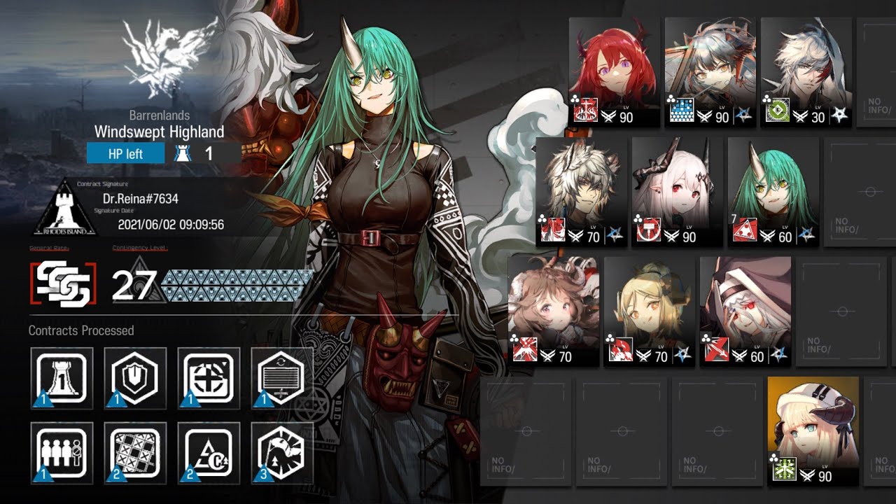 [ Arknights ] Contingency Contract #3 Cinder Permanent Stage Max Risk 27 Week 1