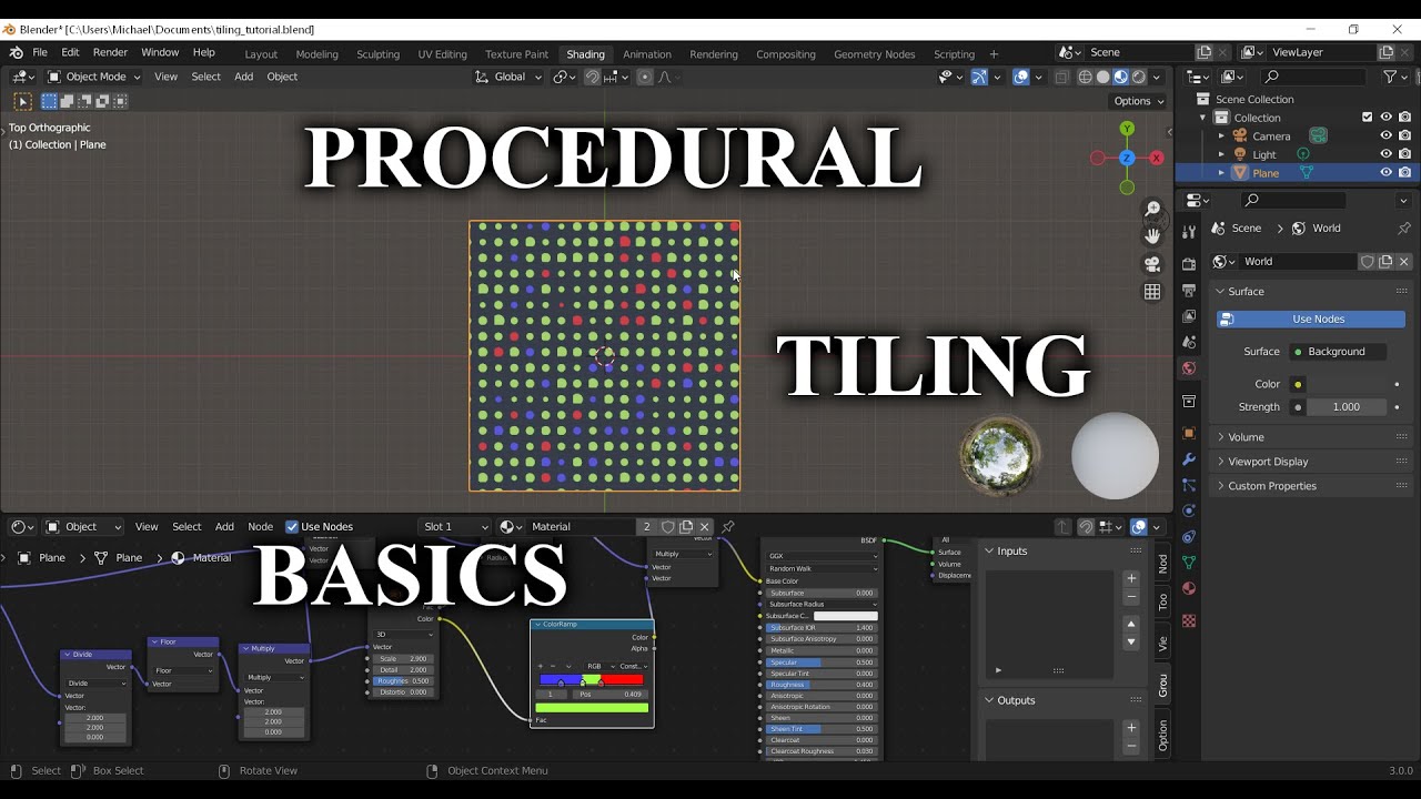 Blender 3.0 Procedural Textures: Regular Tiles