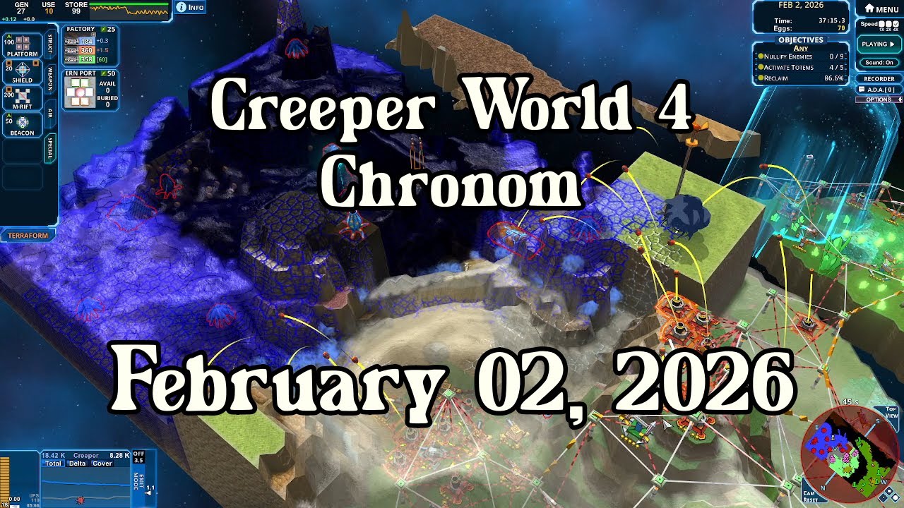 Creeper World 4 Daily Map –  February 02, 2026 | No Commentary