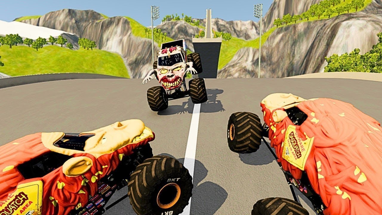 👻Terrifying Zombie Chase at Yeti Monster Jam