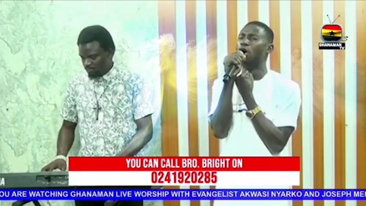 Angels spotted on Tv as Brother Bright Performing Live worship on Ghanaman Tv
