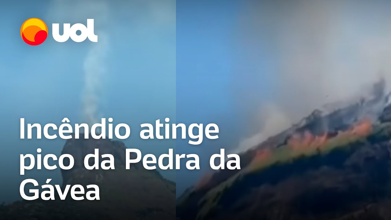 Incêndio atinge pico da Pedra da Gávea no Rio de Janeiro; veja vídeos