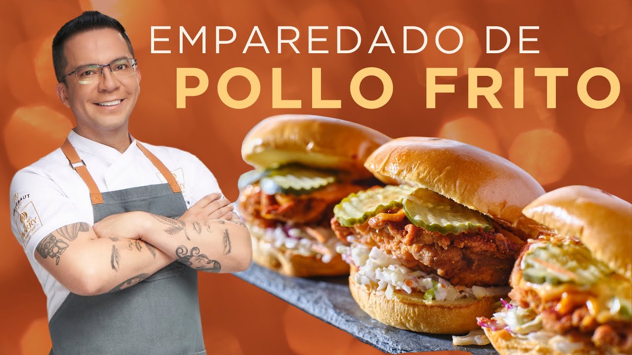 HAMBURGUESA DE POLLO frito, más rico que cualquier sandwich o emparedado!