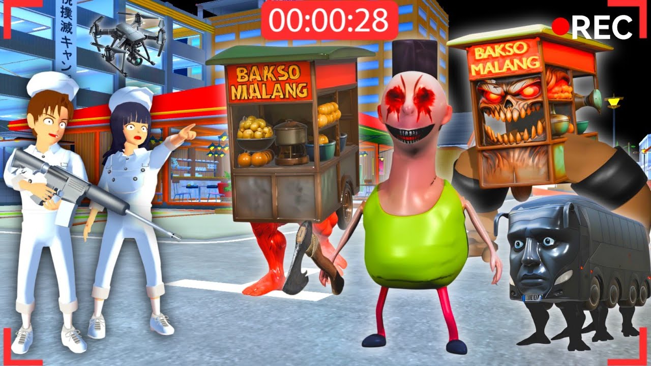 Yuta Mio Panik CCTV Merekam ANOMALI BAKSO HAMOOD HABIBIE Di Dunia Sakura 😱 | Sakura Scholl Simulator