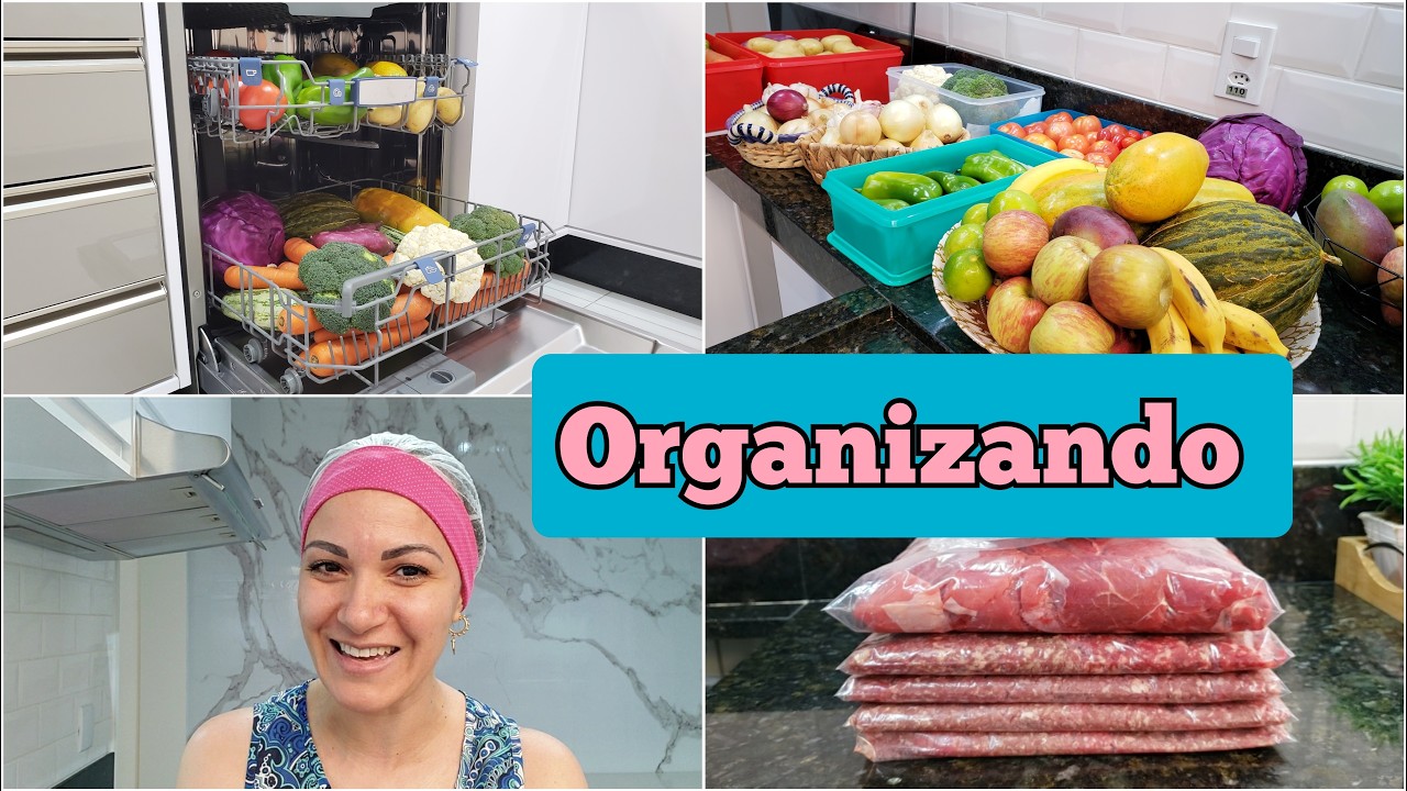 COMO ORGANIZO CARNES | HIGIENIZANDO LEGUMES NA LAVA-LOUÇAS | LL14X | ORGANIZA E CONVERSA | FER DINIZ