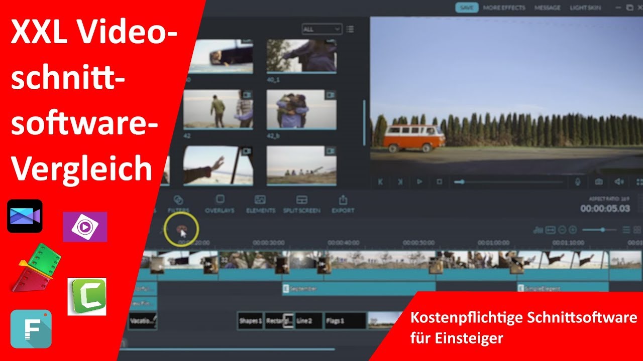 5 gute Videoschnittprogramme f&uuml;r Einsteiger - Videoschnittsoftware-Vergleich XXL #2