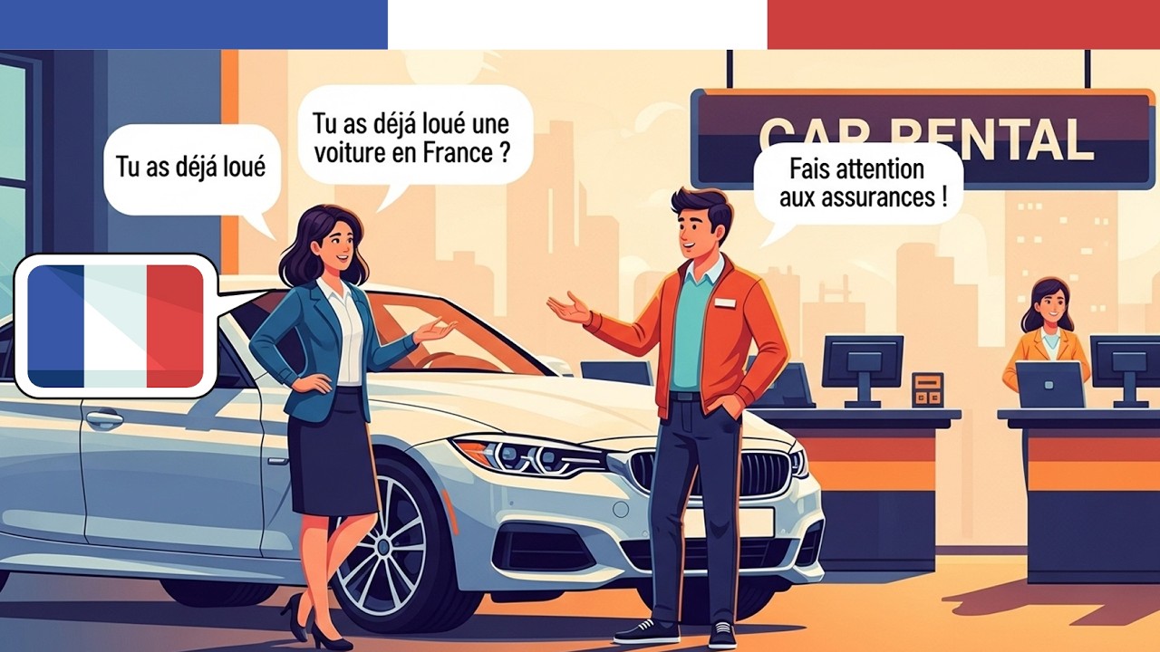 Learn French with Easy French Listening Practice Dialogue: Renting a Car in France 🚗