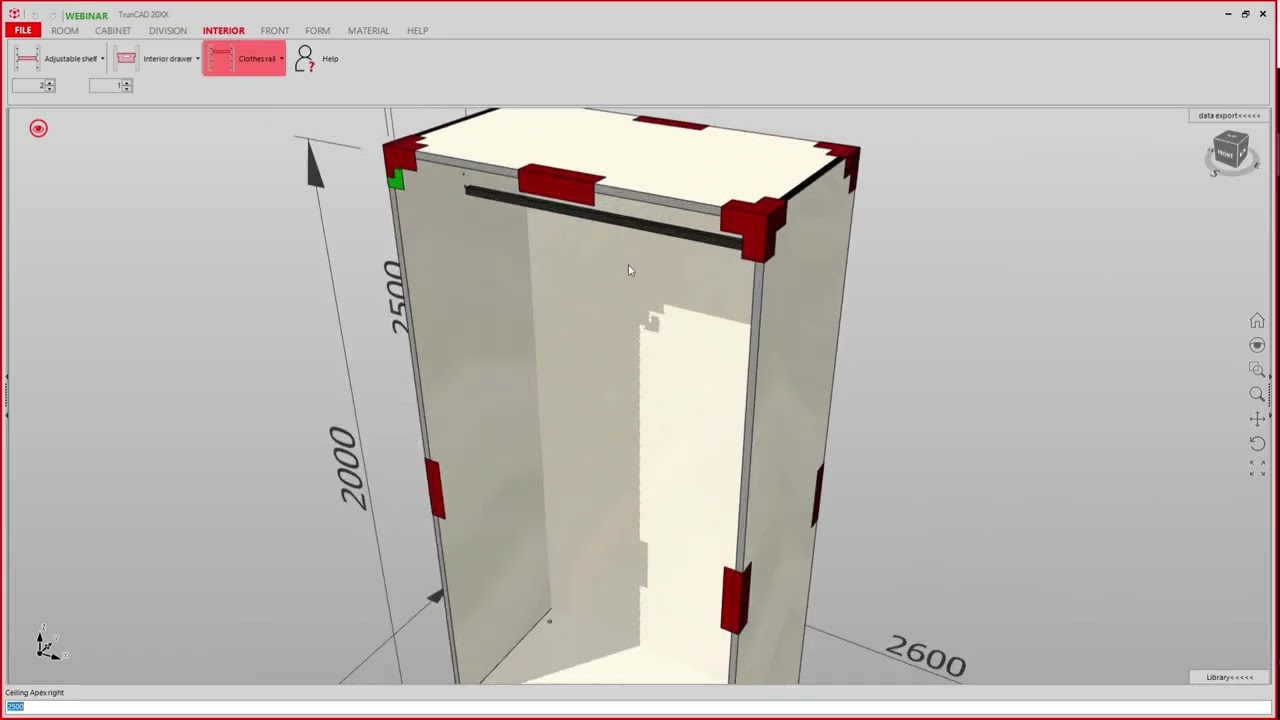 Jak zaprojektować drążek i pantograf w TrunCAD? Szafy 3D