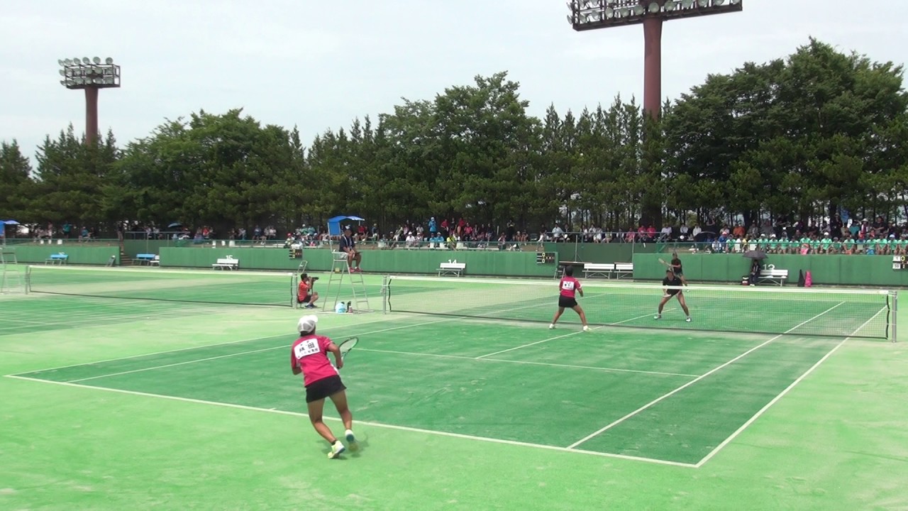 2017年IH ソフトテニス 女子 個人 準々決勝 林田・宮下（文大杉並） vs 松井・浦口（和歌山信愛）