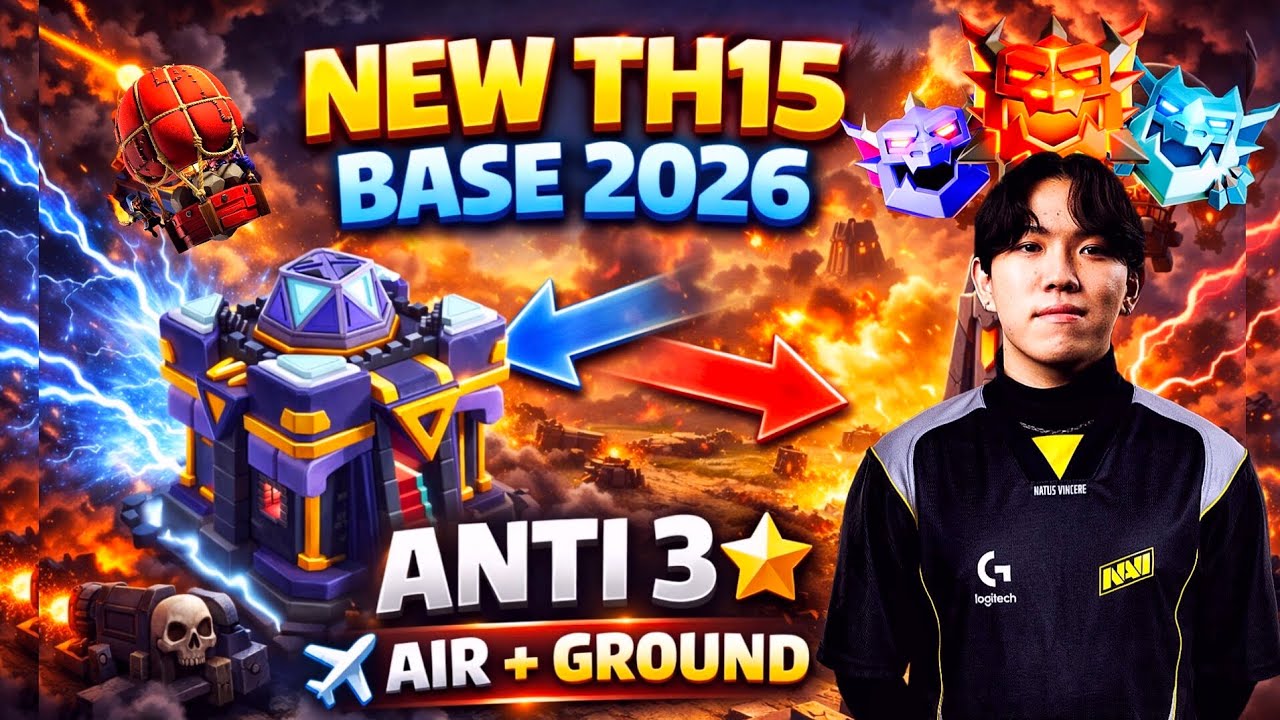 NEW TH15 Base 2026 🛡️ Anti 3 Star | Air & Ground Defense Tested