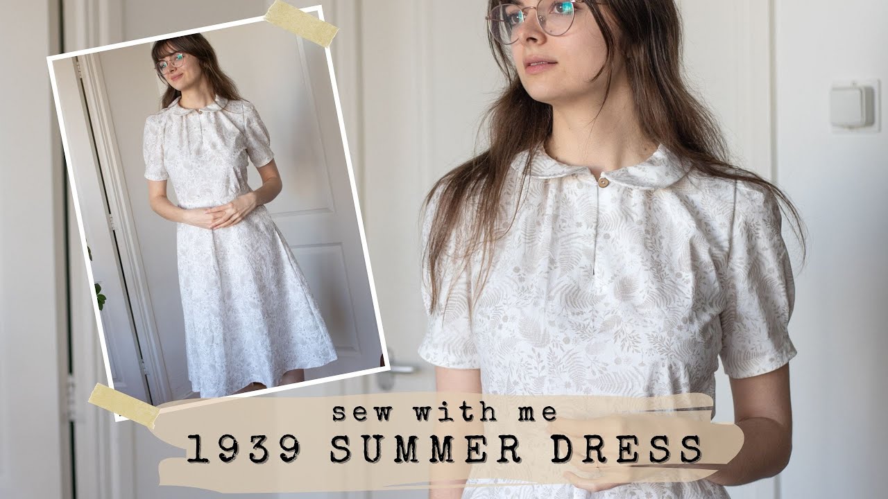 A Vintage 1939 Adorable Summer Dress 🧵 Sew With Me