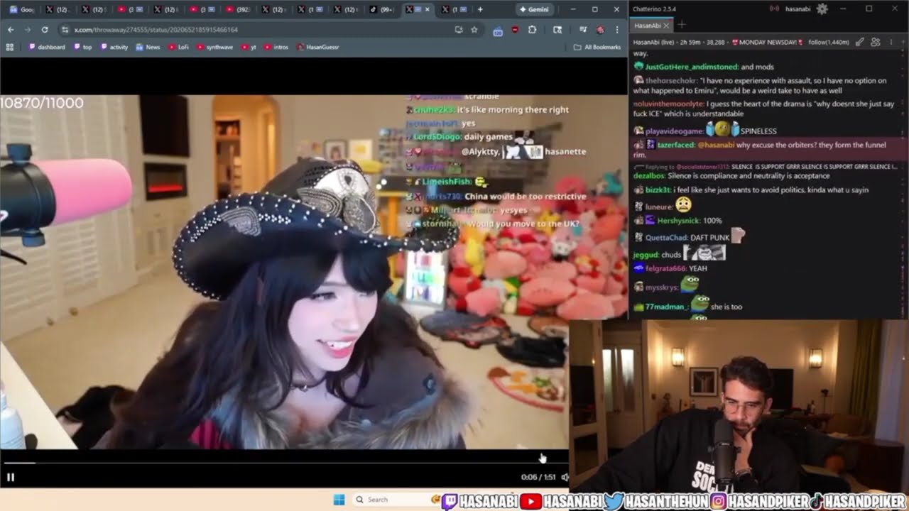 Hasan talks about the Asmongold and Emiru drama