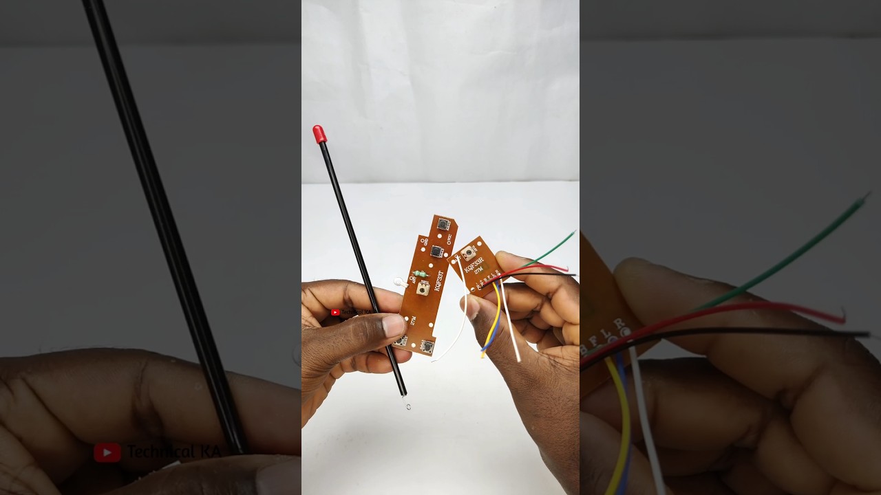4CH RC remote control 27MHz circuit PCB transmitter & receiver board with antenna Unboxing