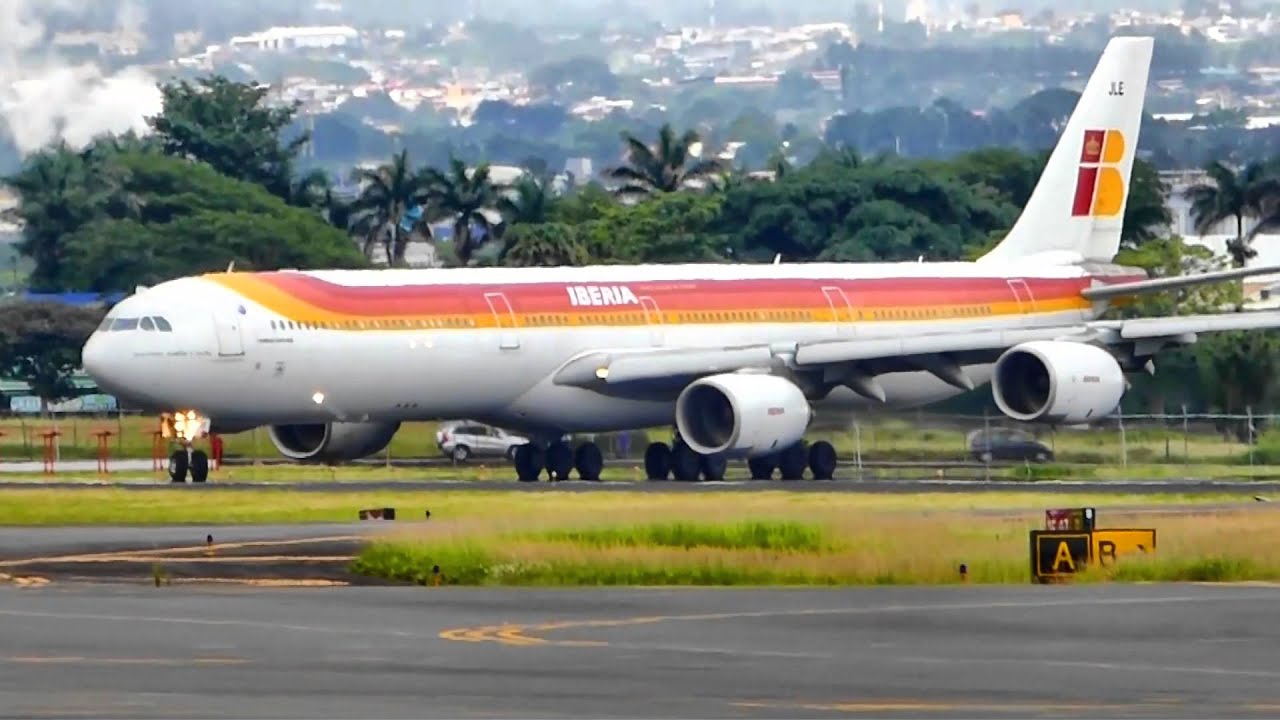 Iberia A340-600 Departing SJO - MROC