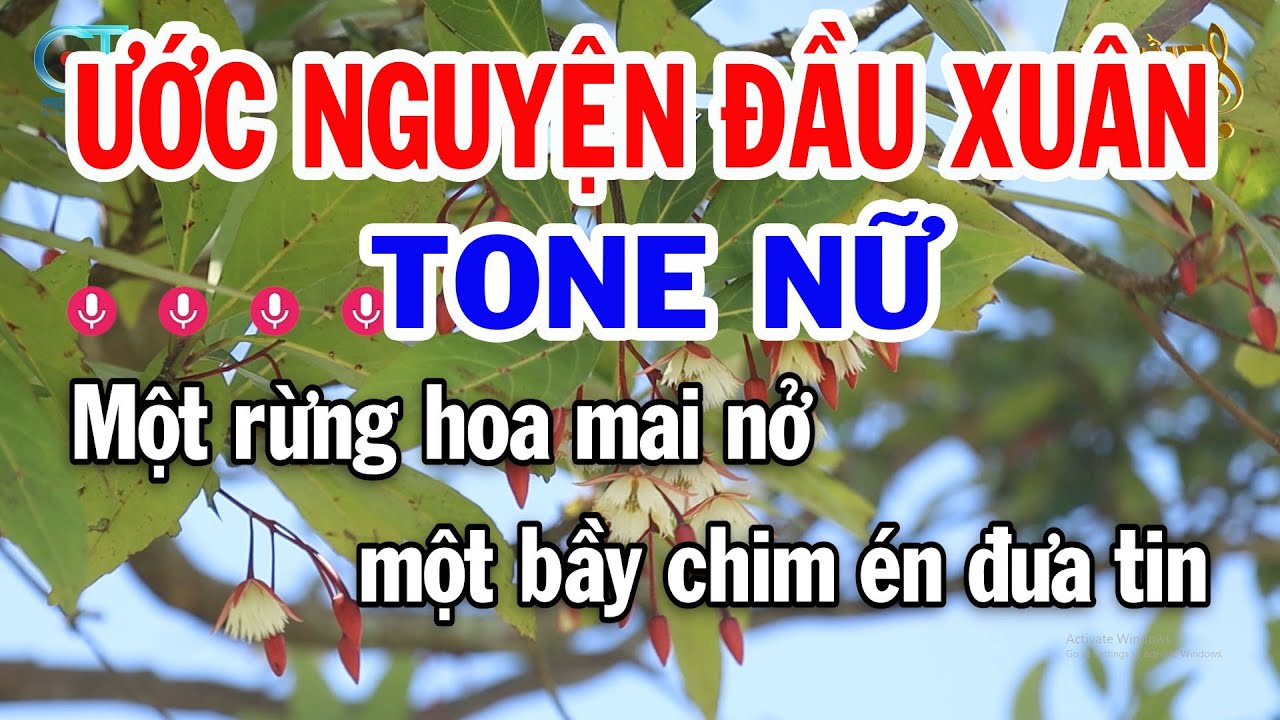 Karaoke Ước Nguyện Đầu Xuân Tone Nữ ( Fm ) Nhạc Xuân Dễ Hát Nhất Tuấn Kiệt