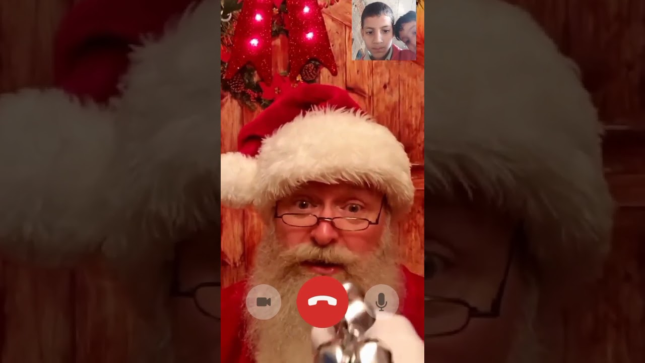 Santa close prank video call