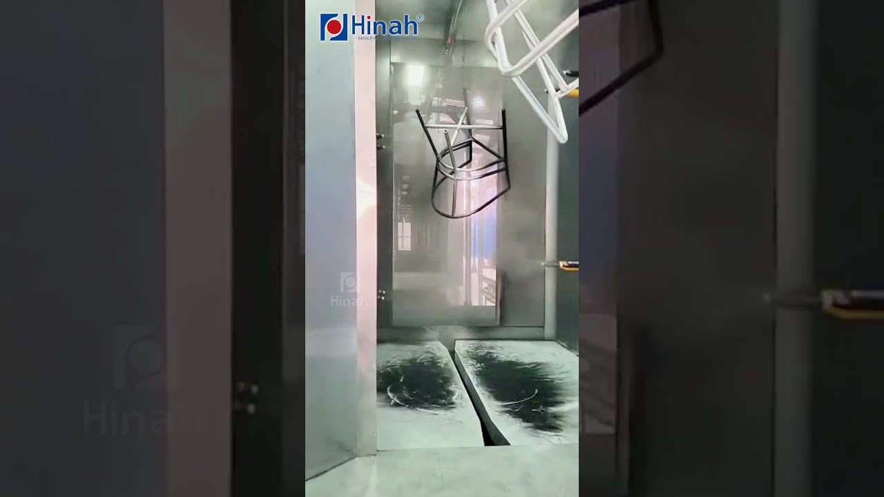Steel Chair Frame Automatic Powder Spraying Coating Painting Booth System Spraying pretreatment Line