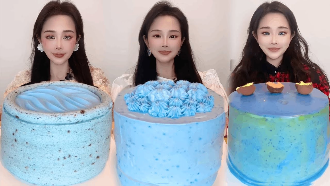 Asmr🍰Eating Dielianhua Cream🍰 (Soft And Waxy Sound) 크림丨먹방丨Mukbang丨Satisfying丨Eatings