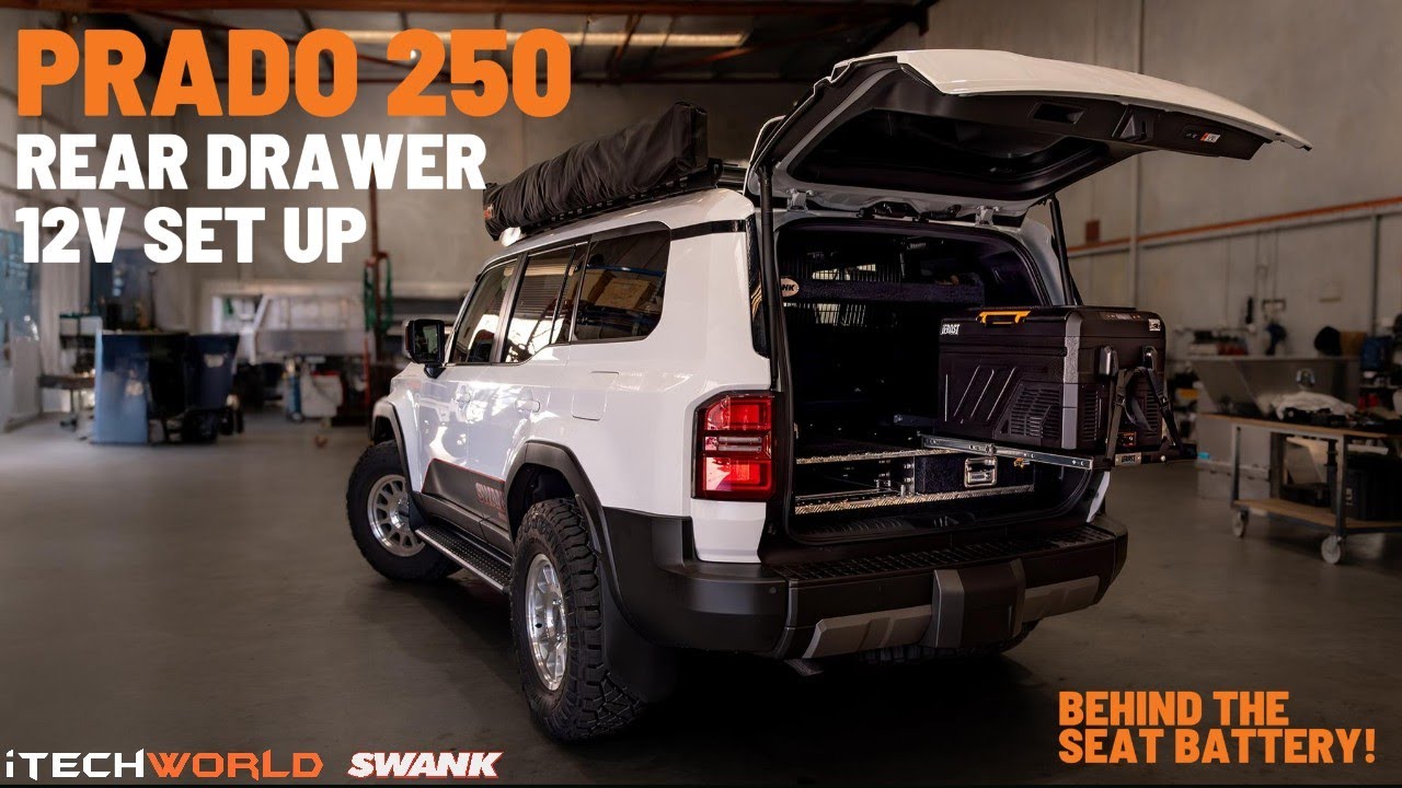 Prado 250 Rear Drawer & 12V Battery Set Up | iTechworld Lithium Power