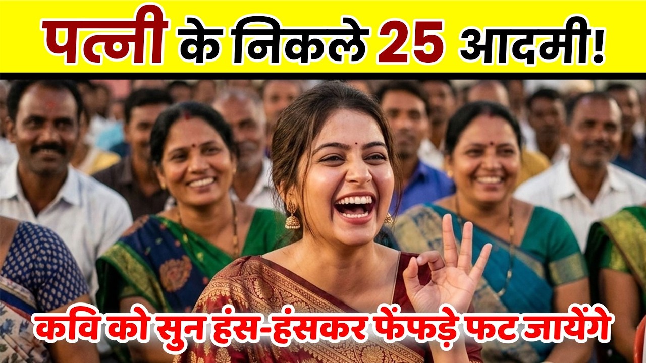 Hasya Kavi Sammelan : पत्नी के निकले 25 आदमी! कवि को सुन हंस-हंसकर फेंफड़े फट जायेंगे |